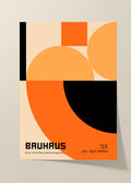 Bauhaus school orange poster