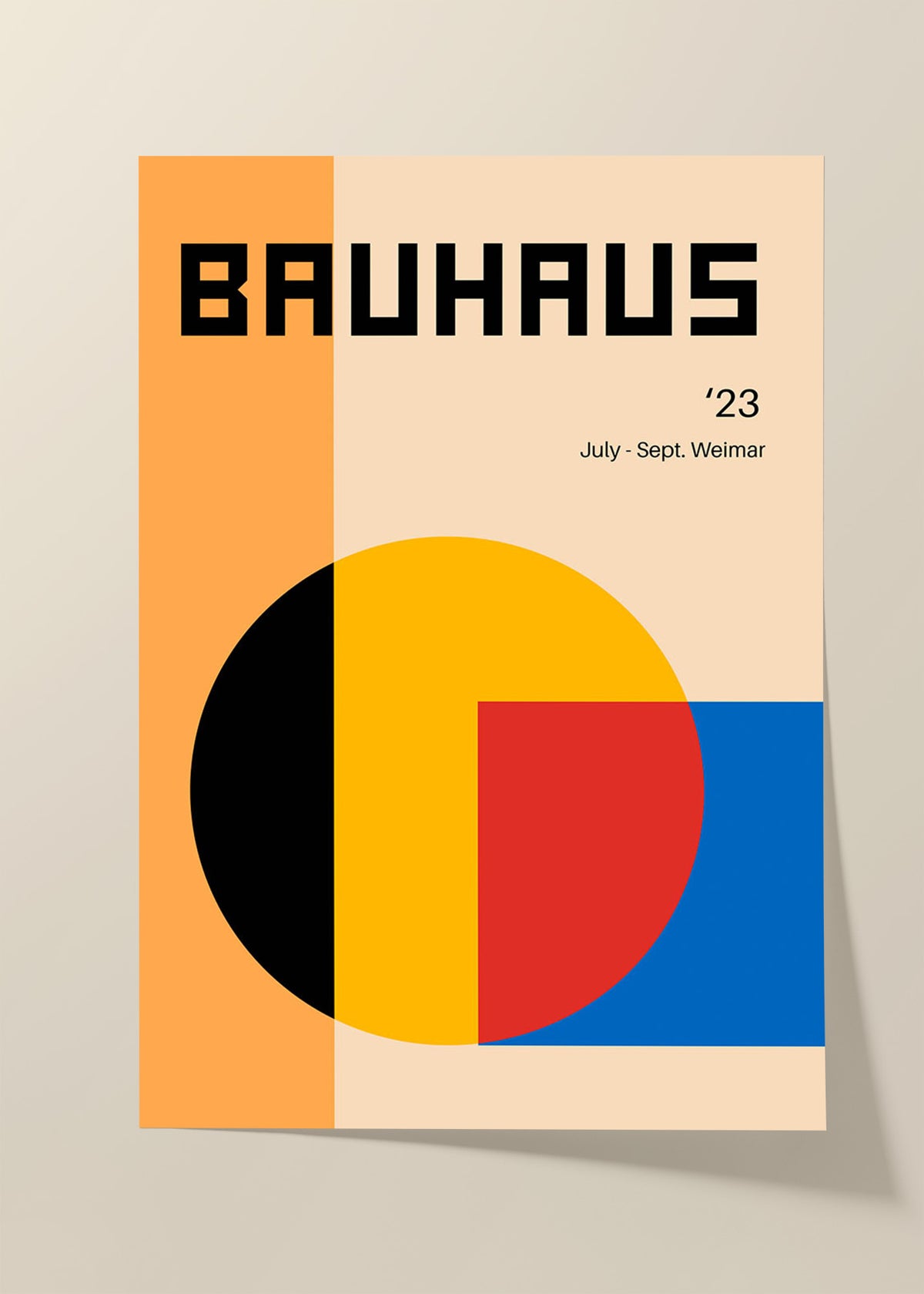 Bauhaus school multicolor poster