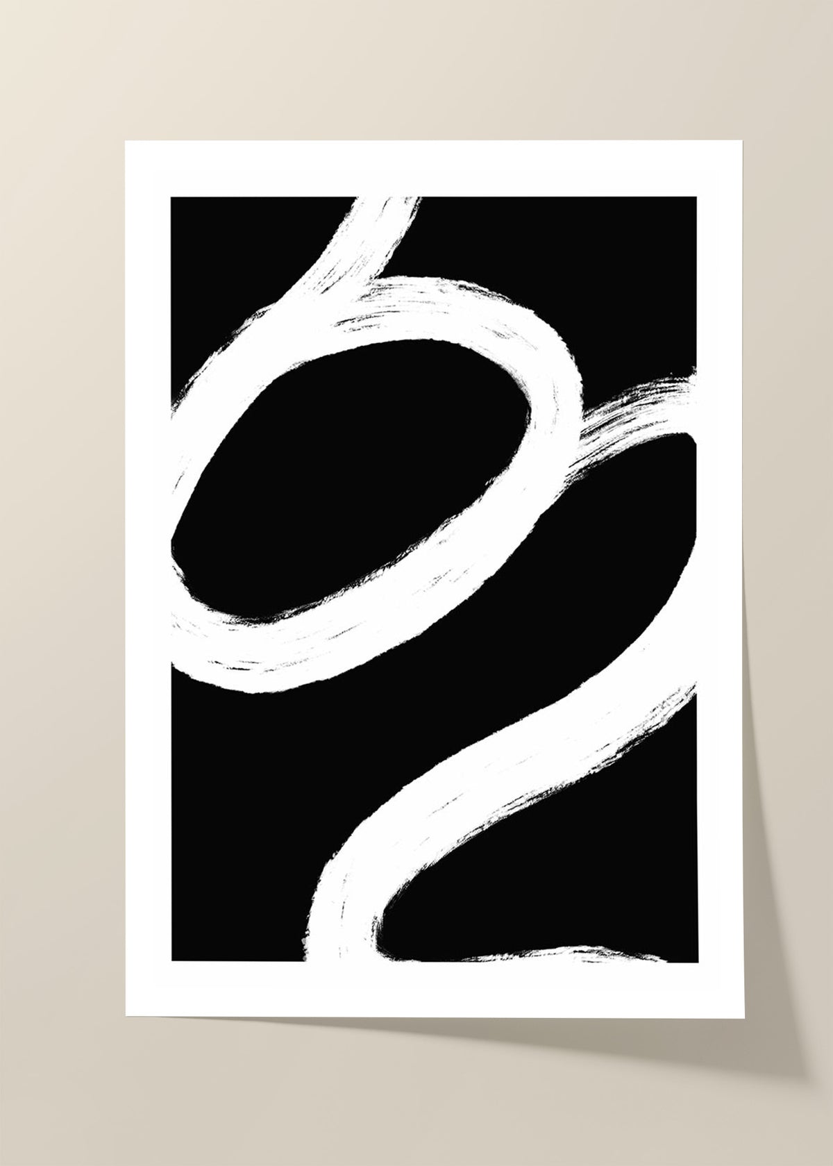 Abstract black and white n1 poster