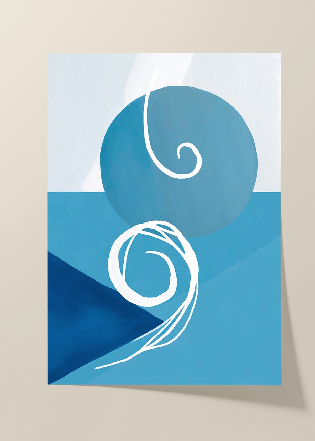 Abstract blue I poster