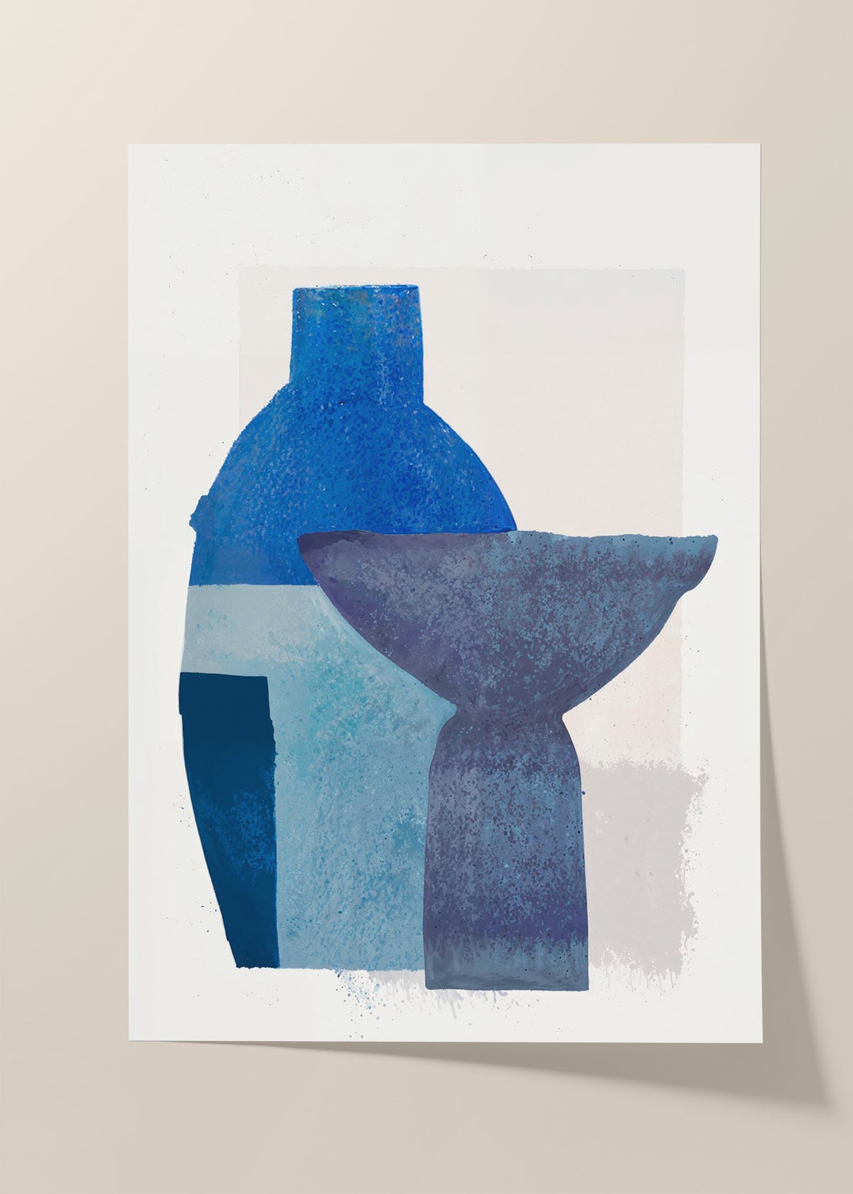 Blue vases poster
