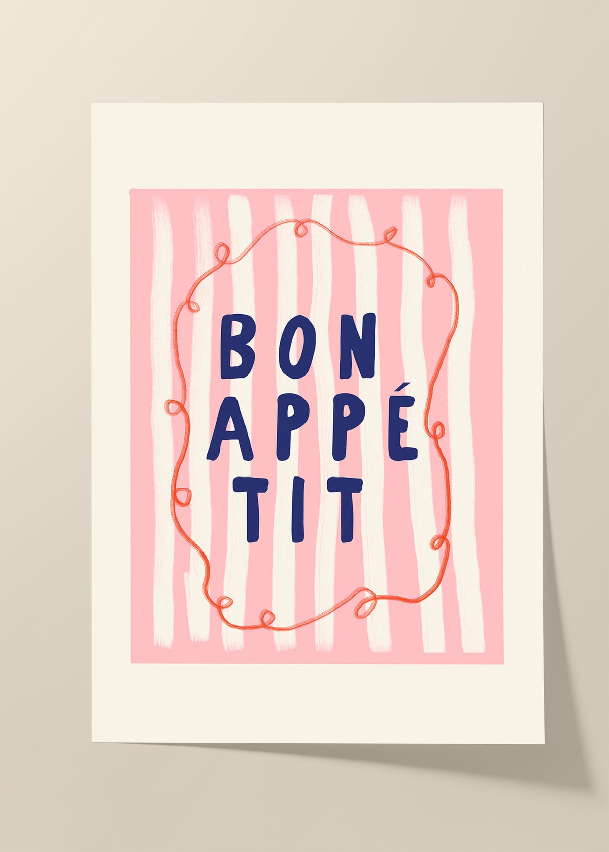 Bon Appetit pink poster