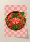 crab on greens poster