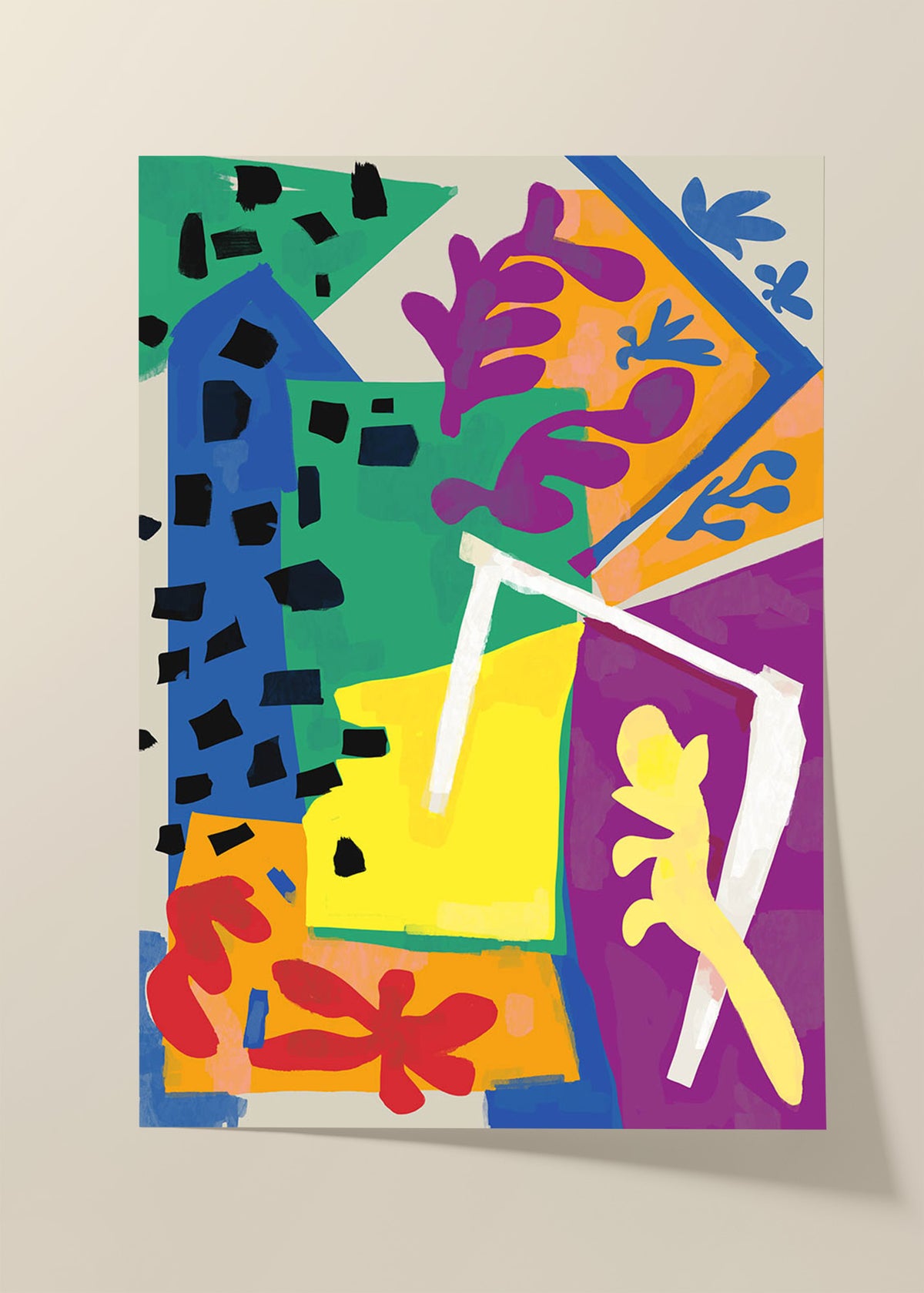 Cut outs Multicolor poster