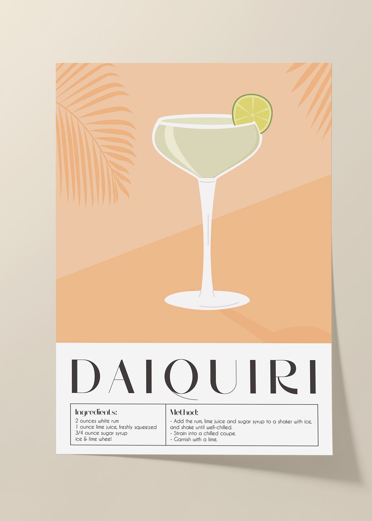 Daiquiri cocktail poster