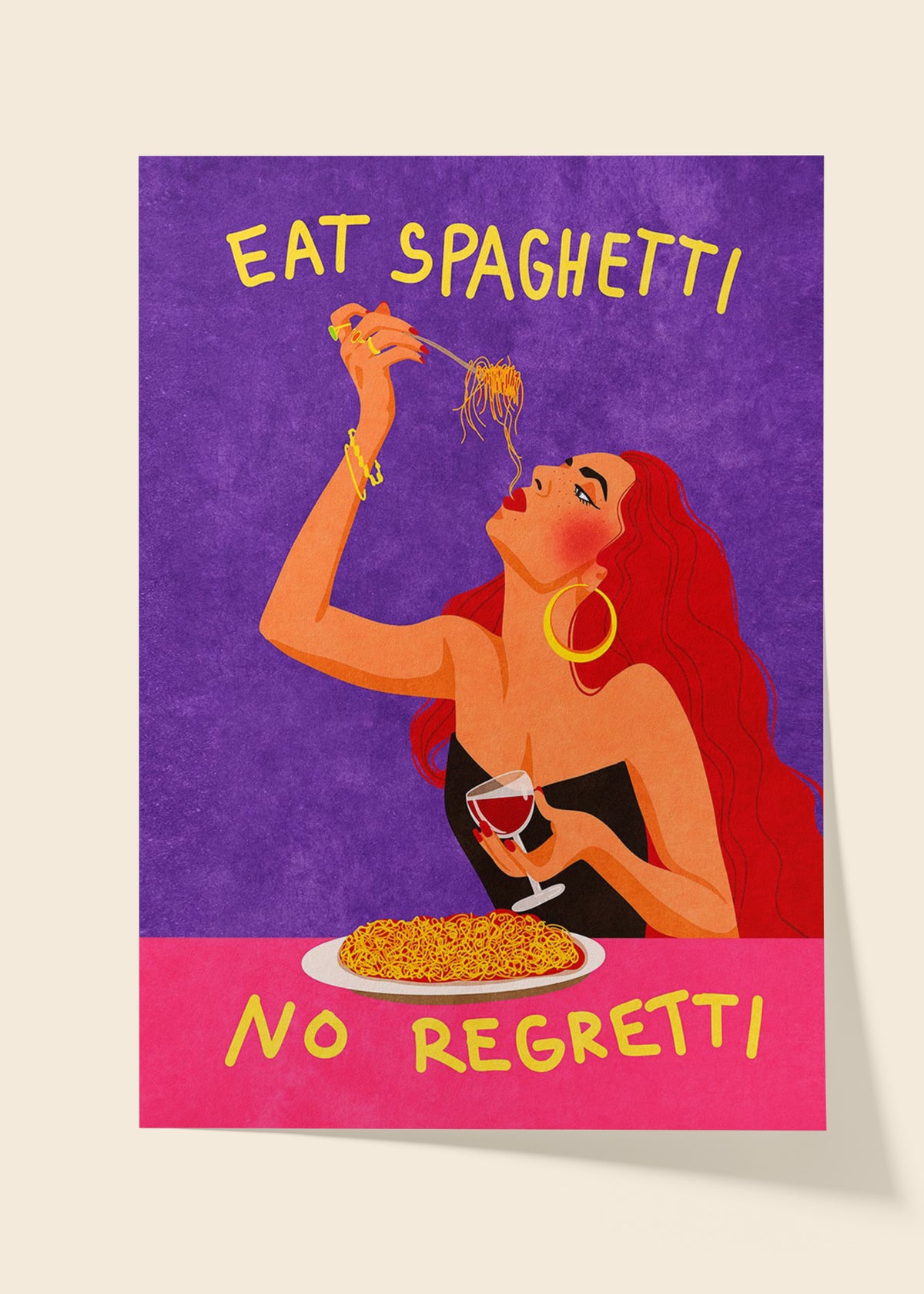 Eat spaghetti , no negretti poster