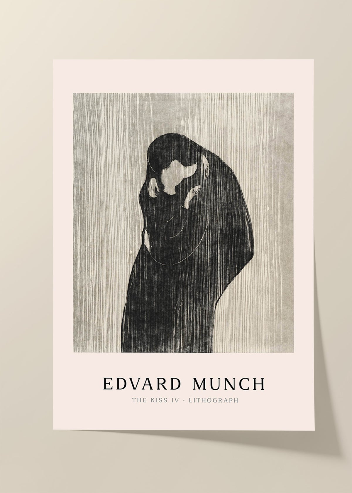 Edvard Munch the kiss poster