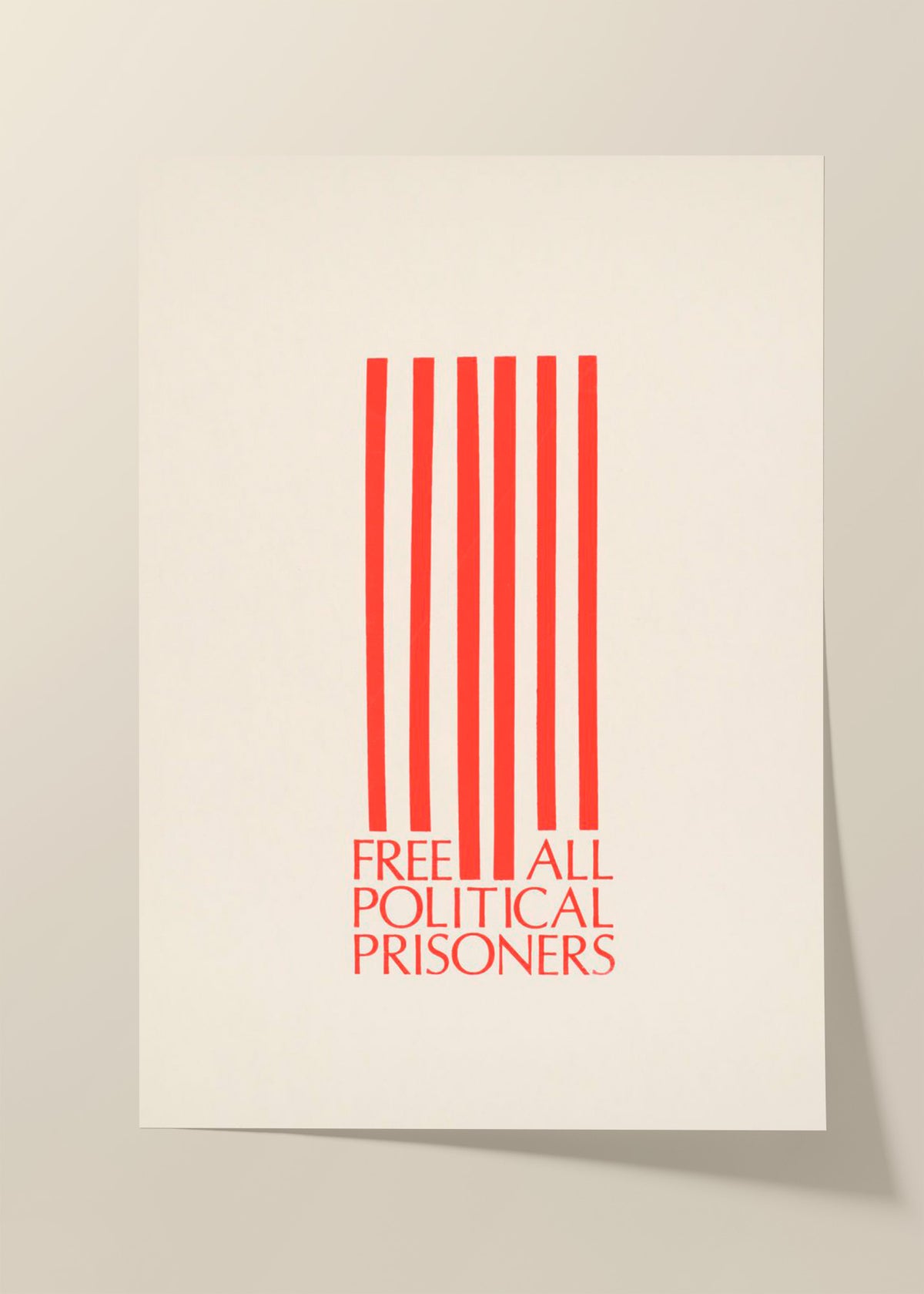 Free all political prisoners poster