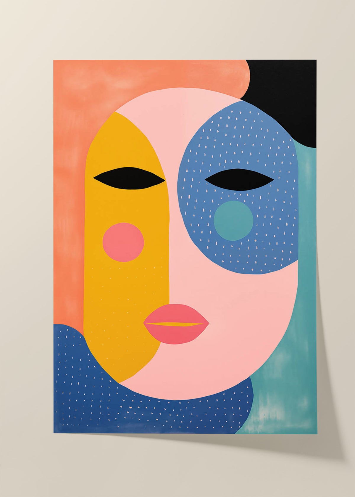 Abstract face poster