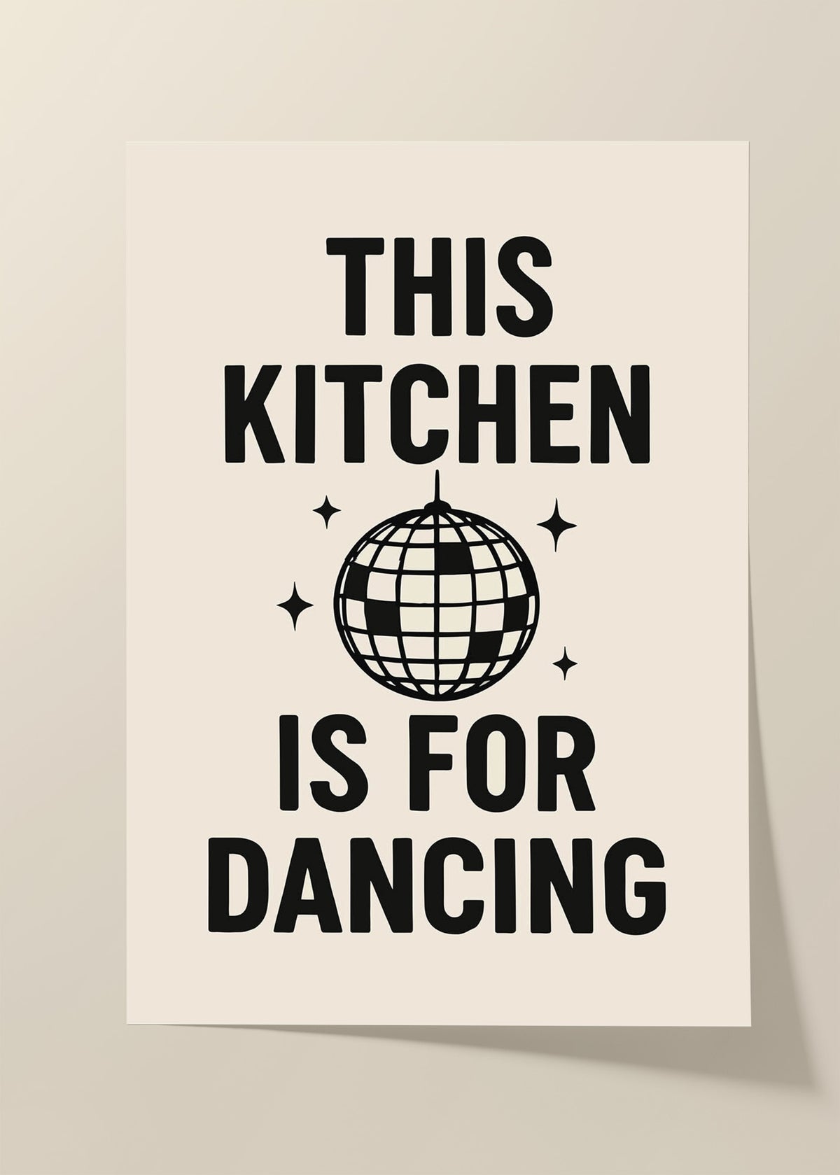 This kitchen is for dancing poster