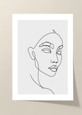 Line art woman poster
