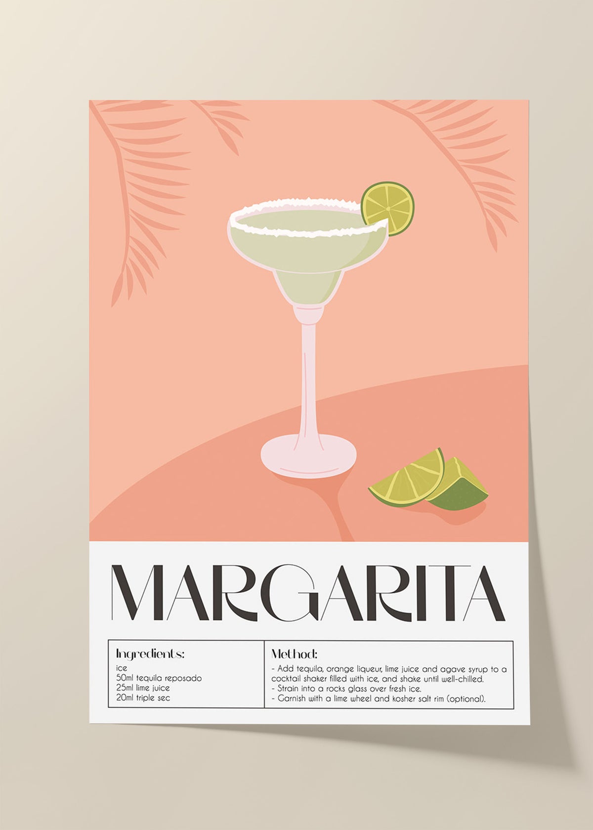 Margarita cocktail poster