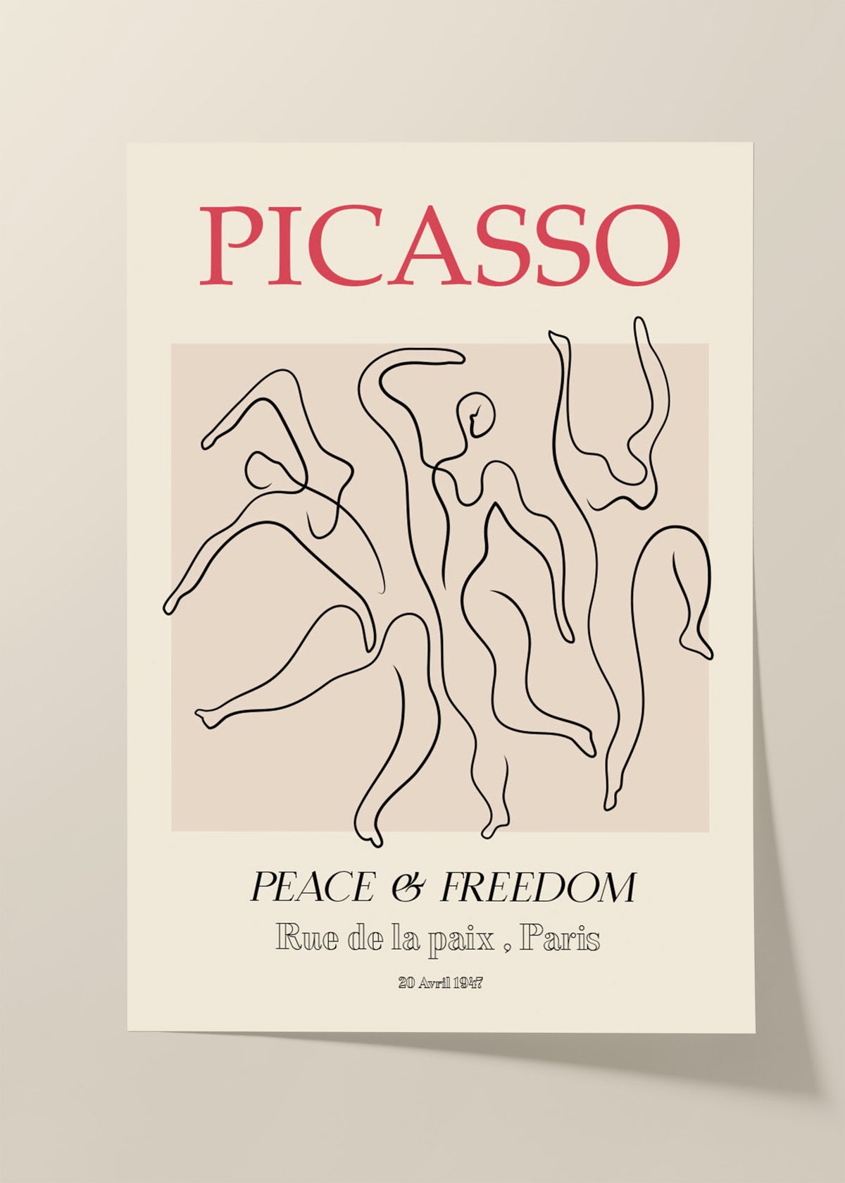 Picasso three dancers poster