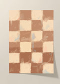 Earthy checkered poster