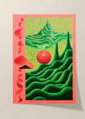 Emerald waves poster