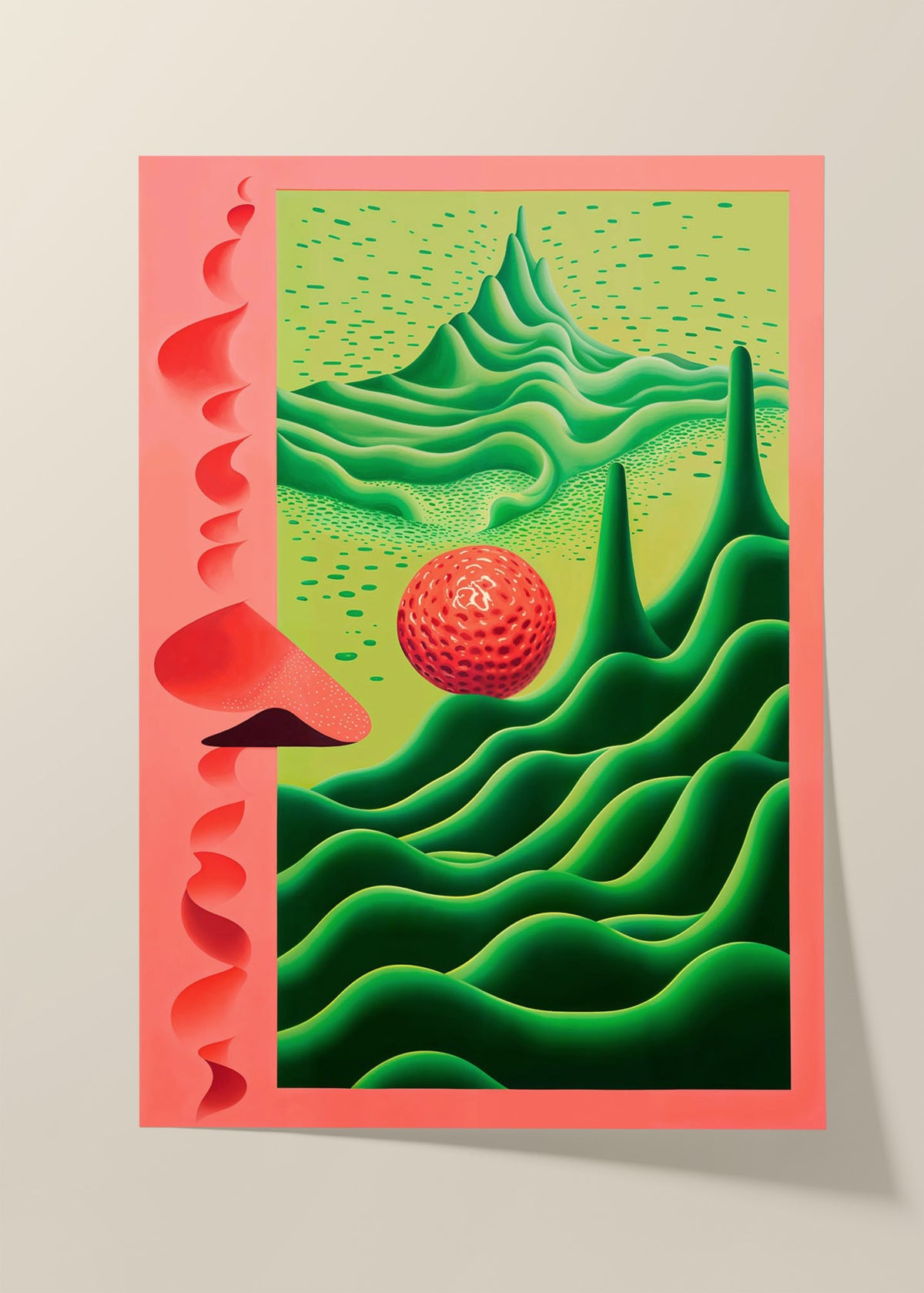 Emerald waves poster