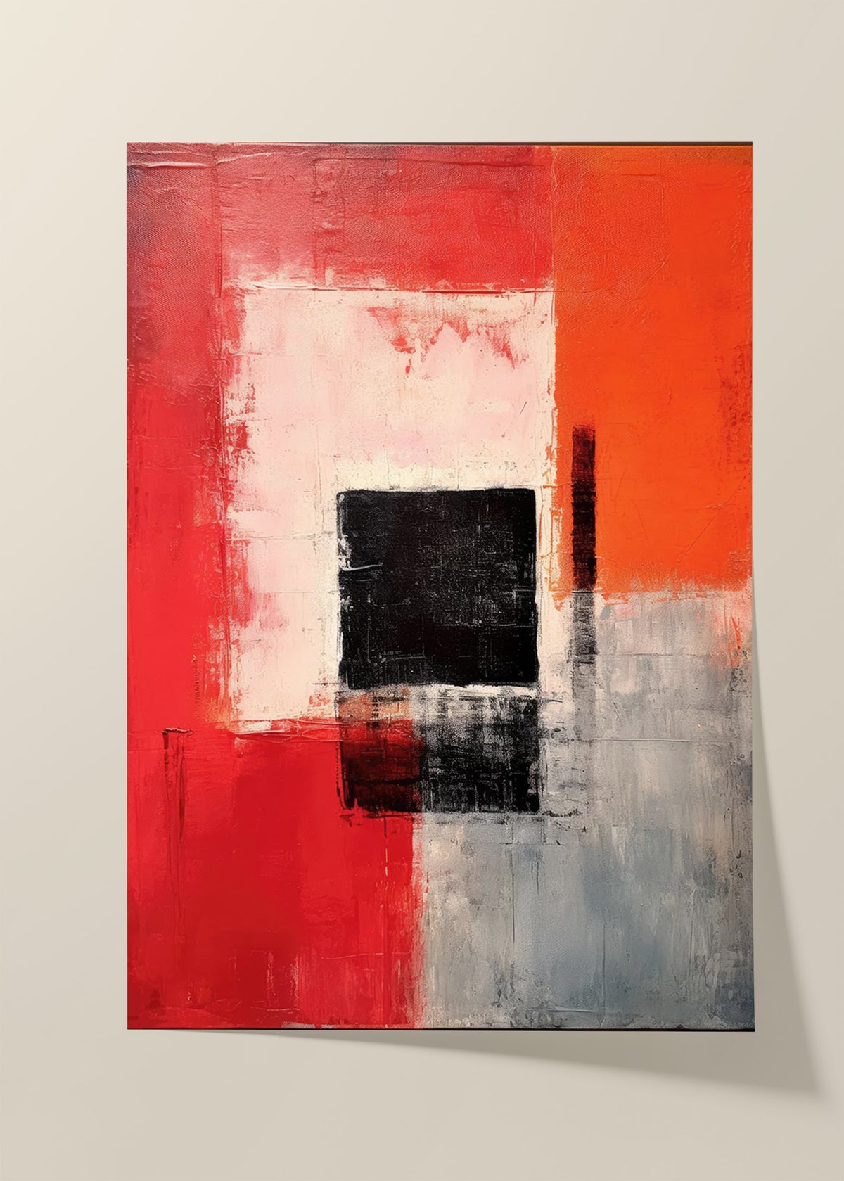 Abstract red painting