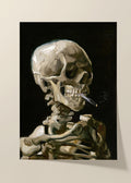 Van Gogh - Head of a skeleton with a burning cigarette poster