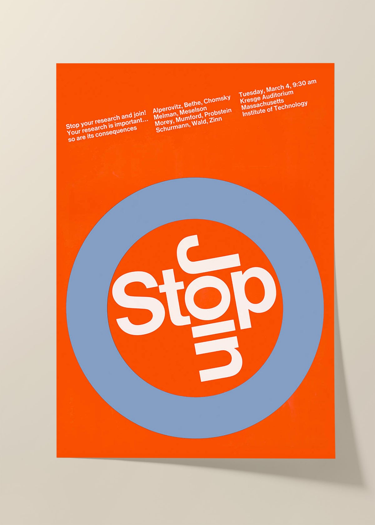 Stop join MIT poster poster