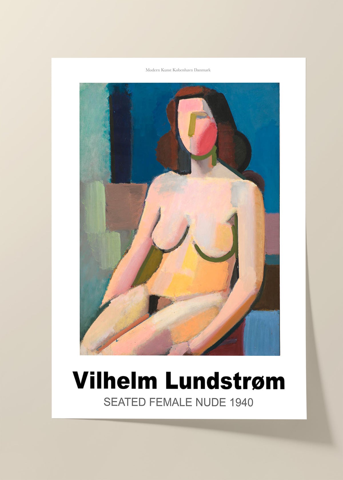 Vilhelm Lundstrom Seated Female Nude 1940 poster