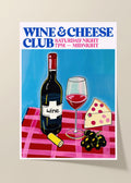 Wine and cheese club poster