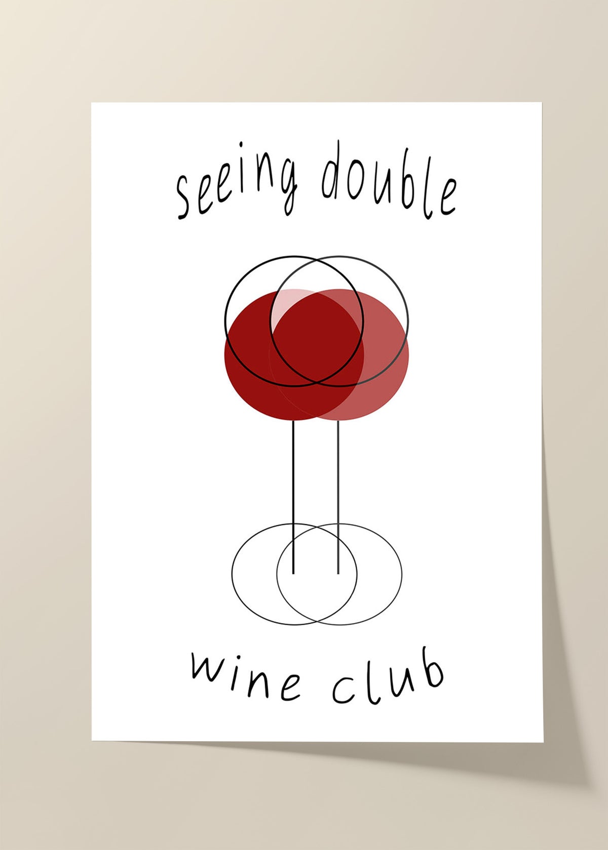 Seeing double wine club poster