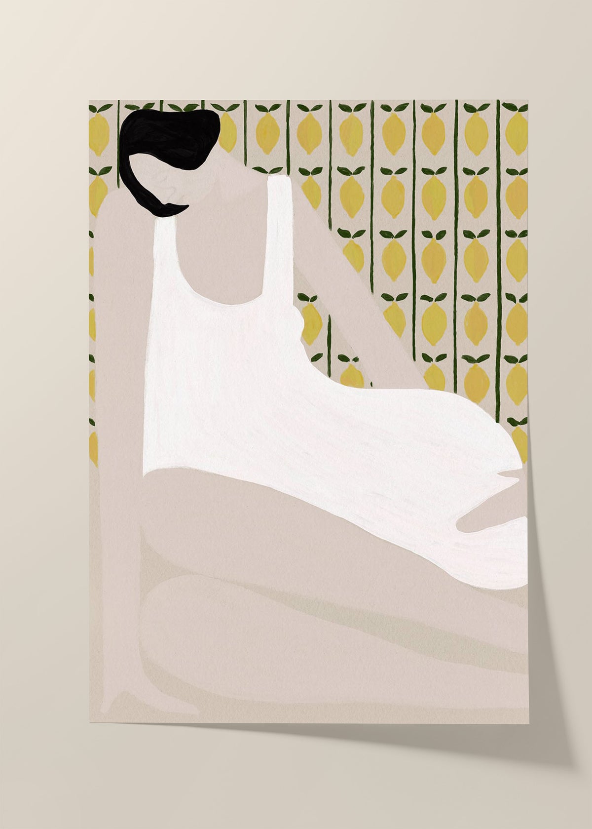 Yellow still life woman