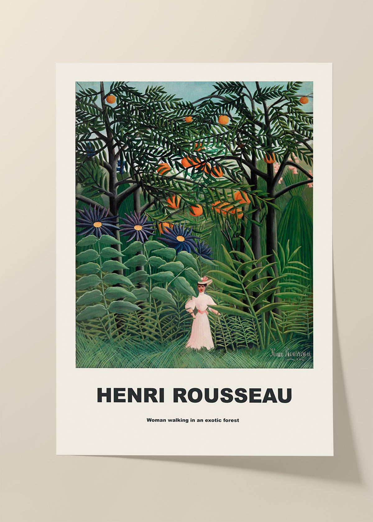 Henri Rousseau woman walking poster