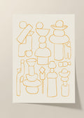Abstract figures yellow poster