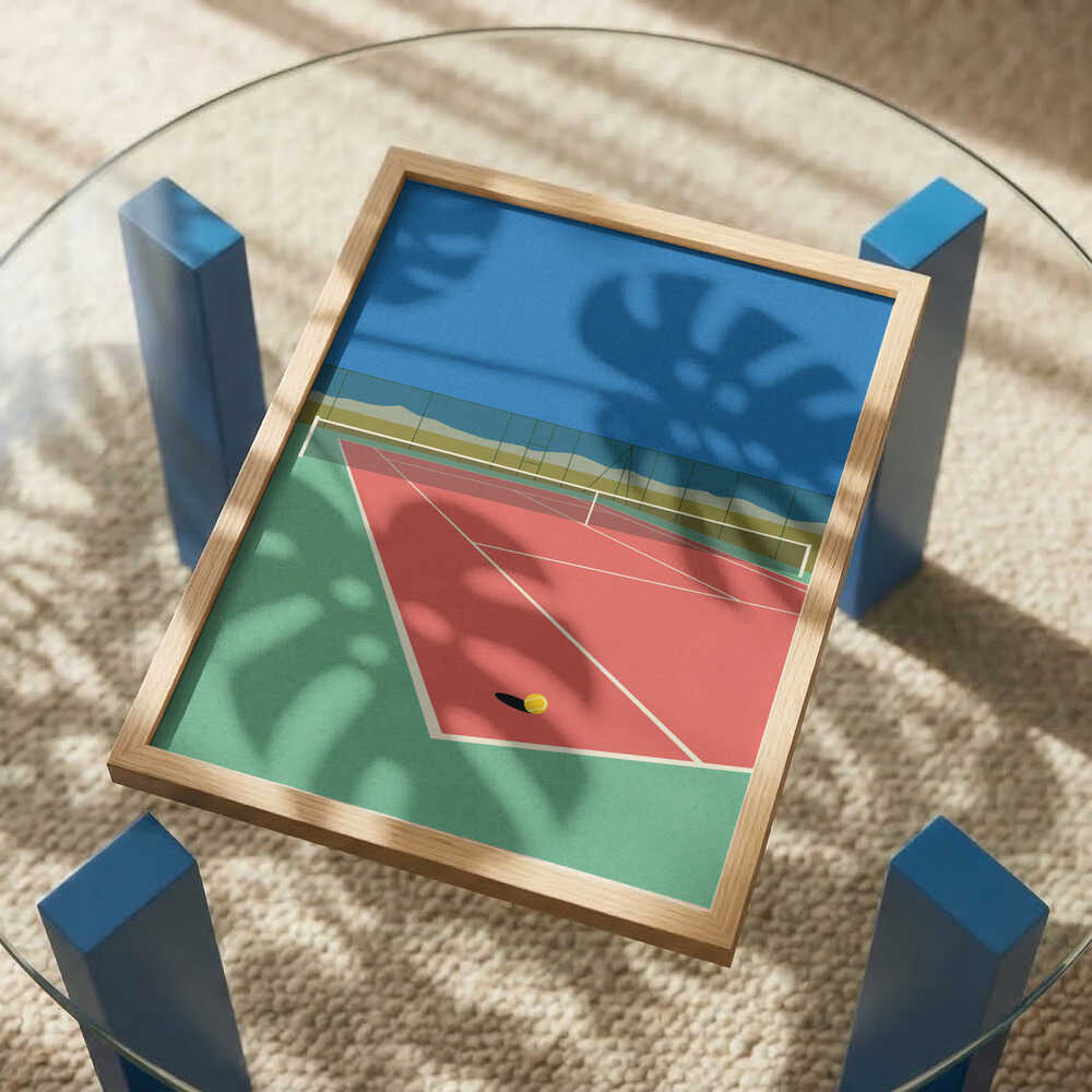 Tennis Court In the Desert Poster