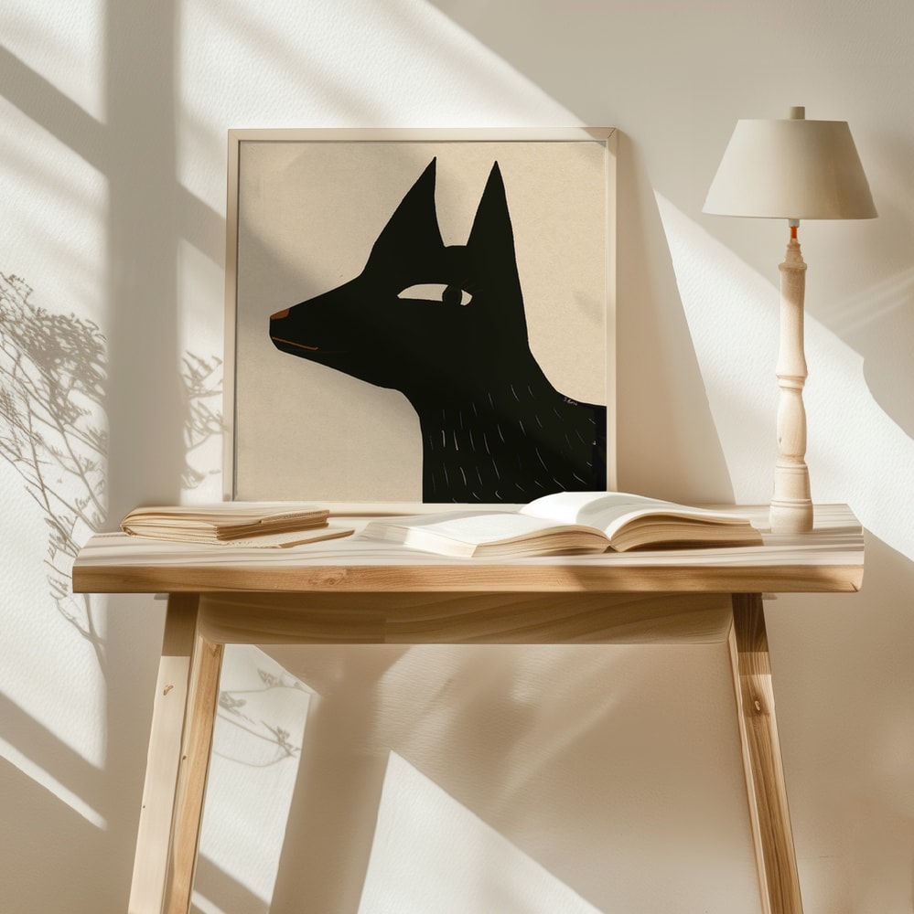 Minimalist Black Dog Profile
