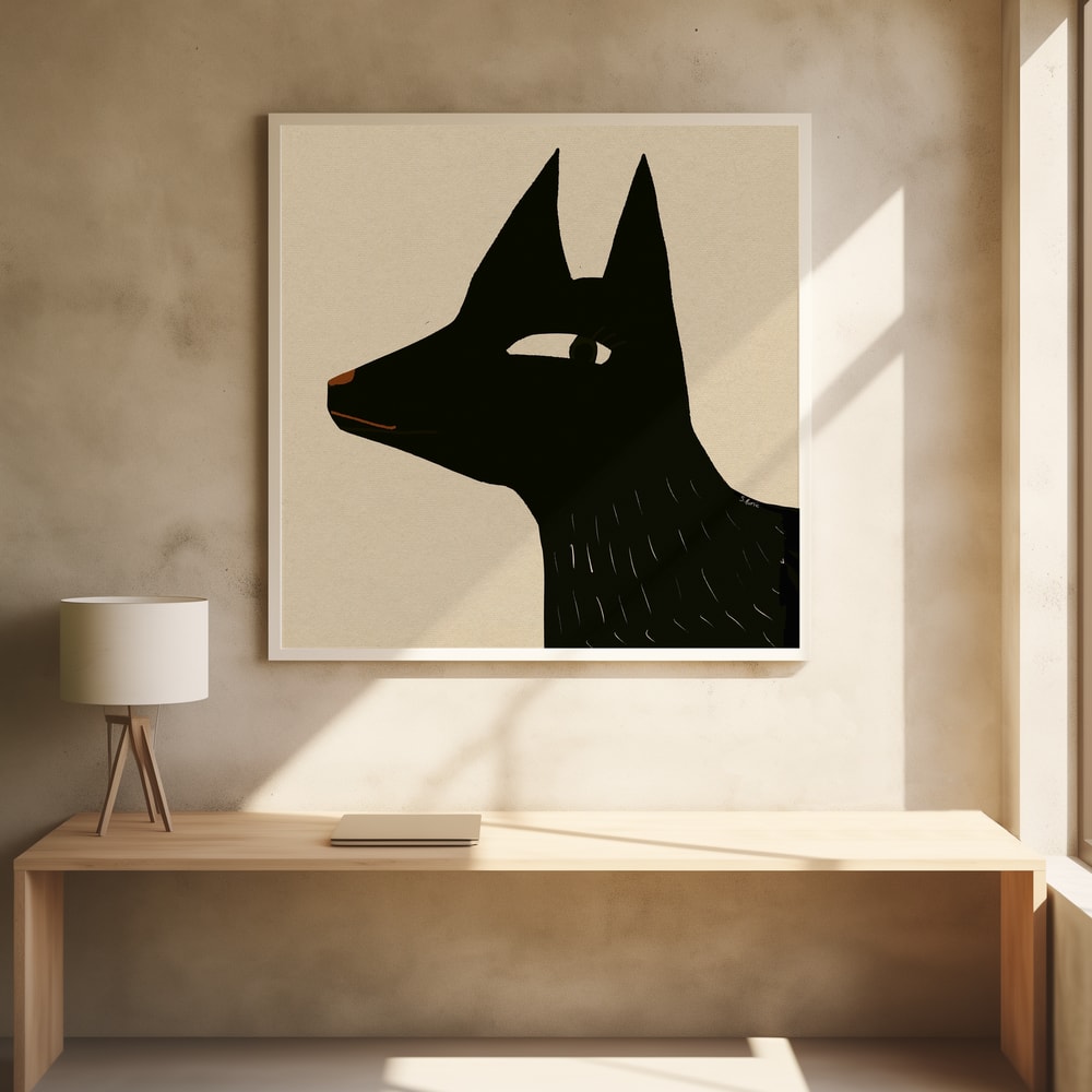 Minimalist Black Dog Profile