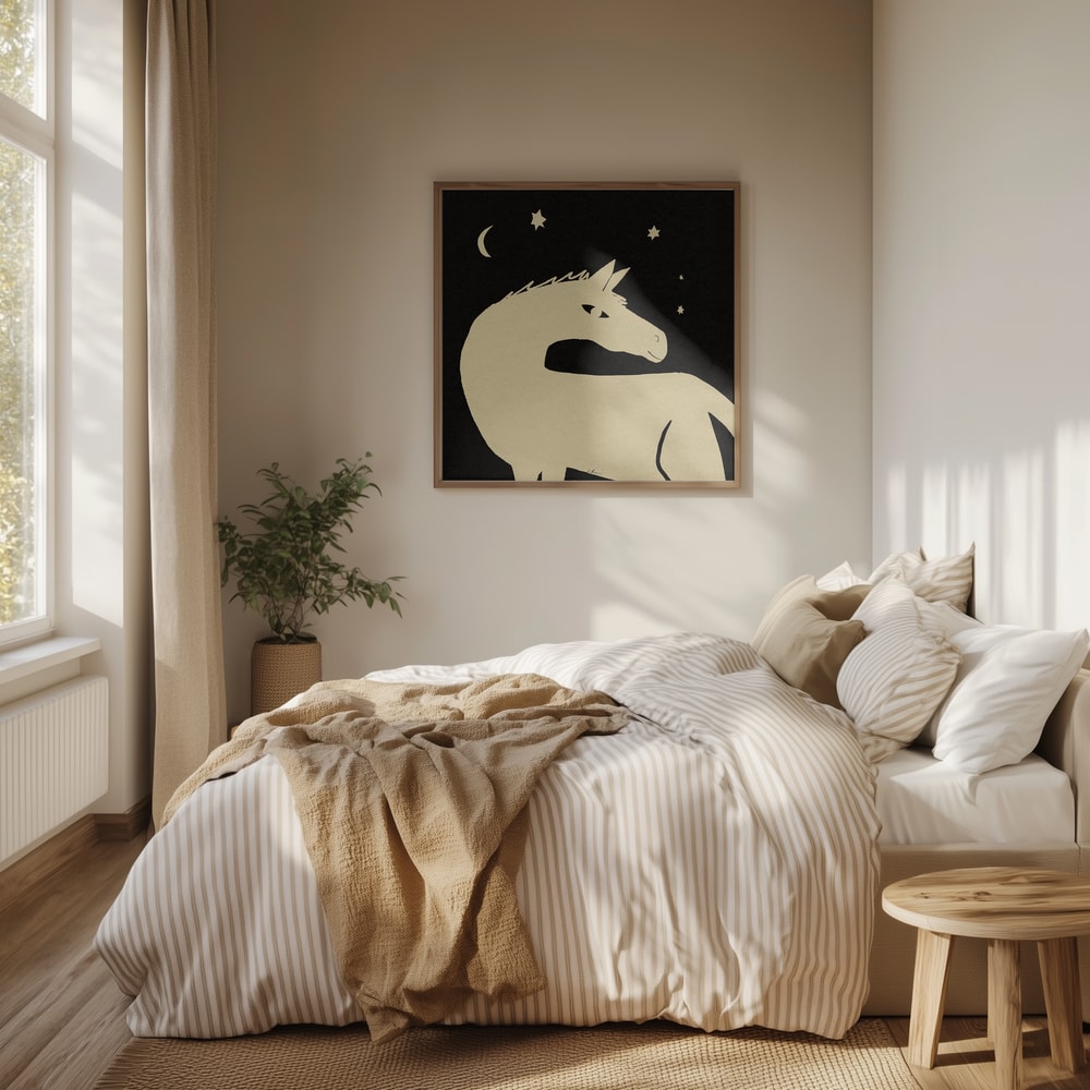 Whimsical Horse Under Stars
