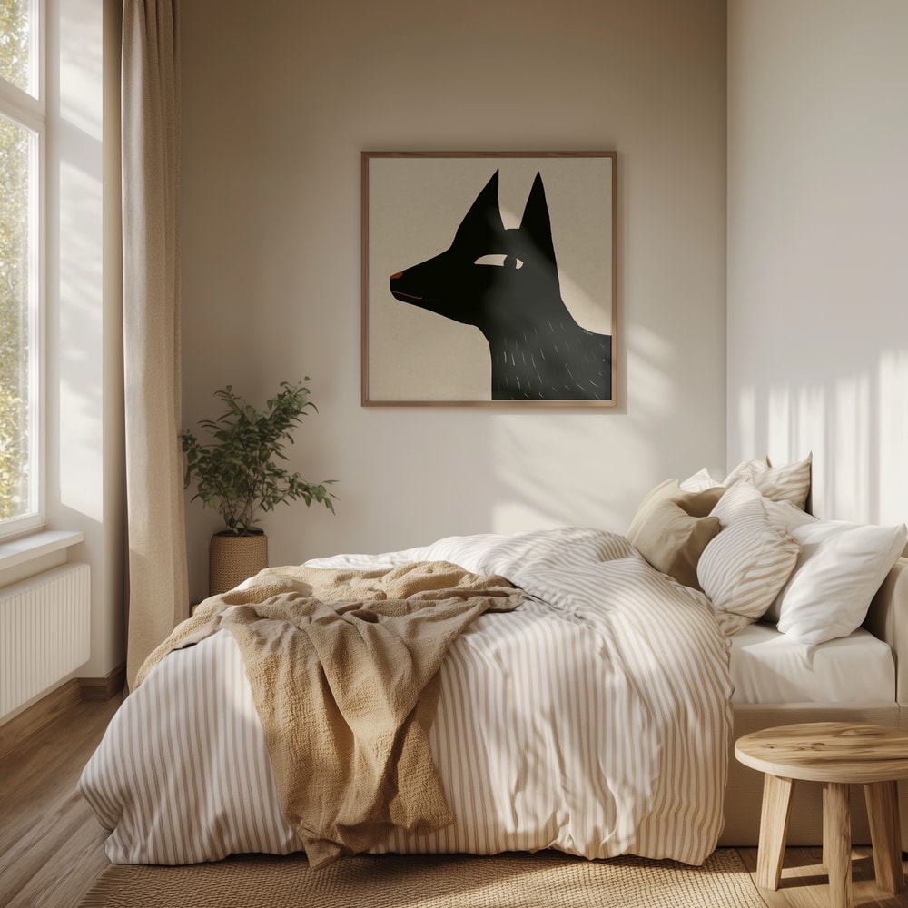 Minimalist Black Dog Profile