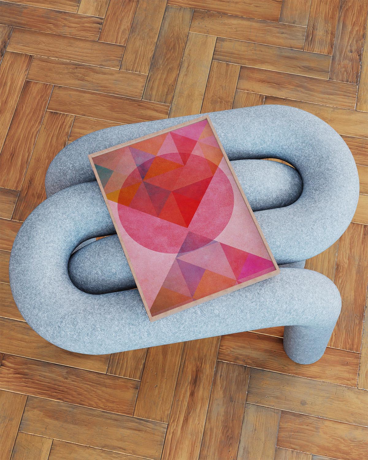 pink abstract poster