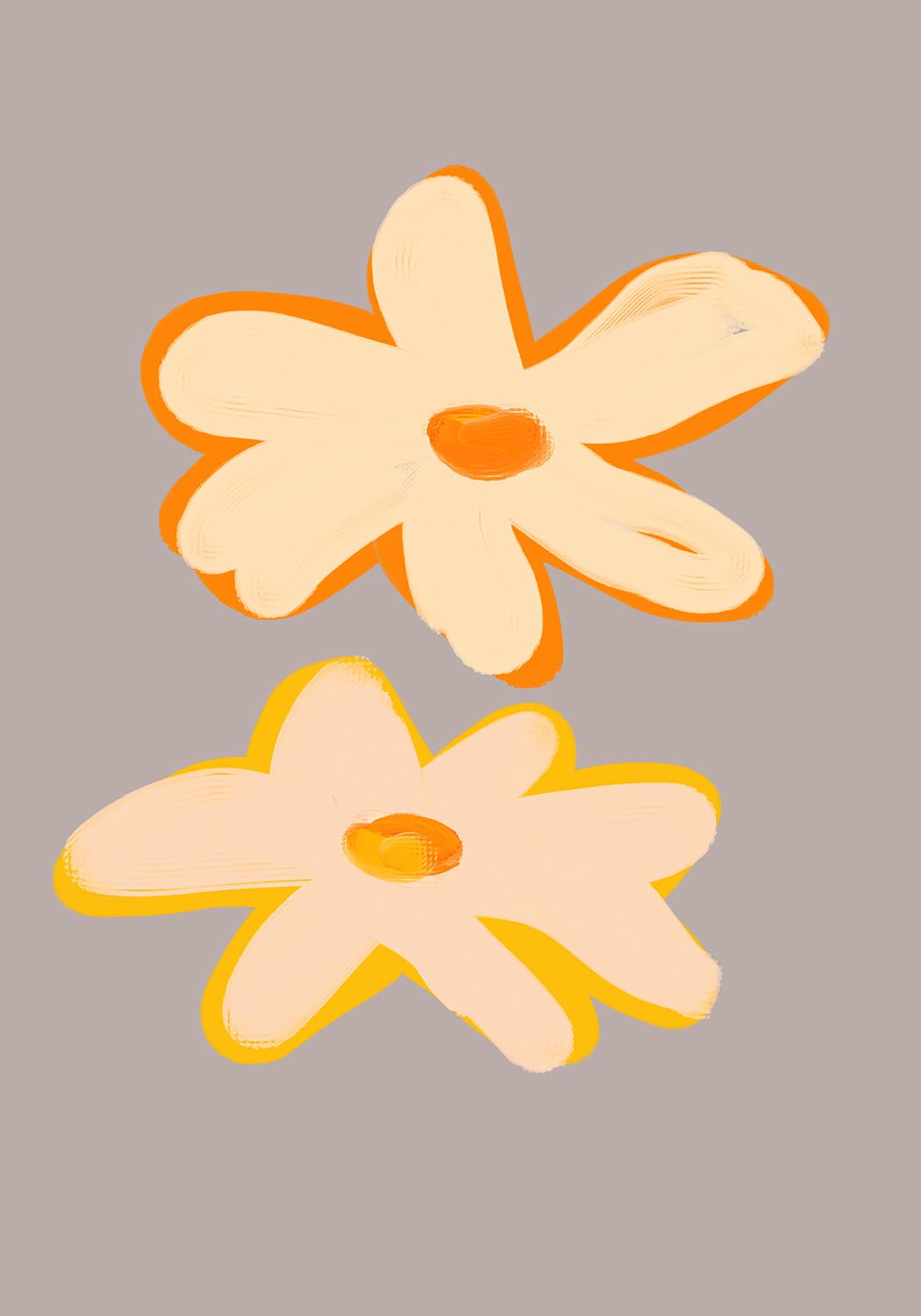 Cheerful flowers poster