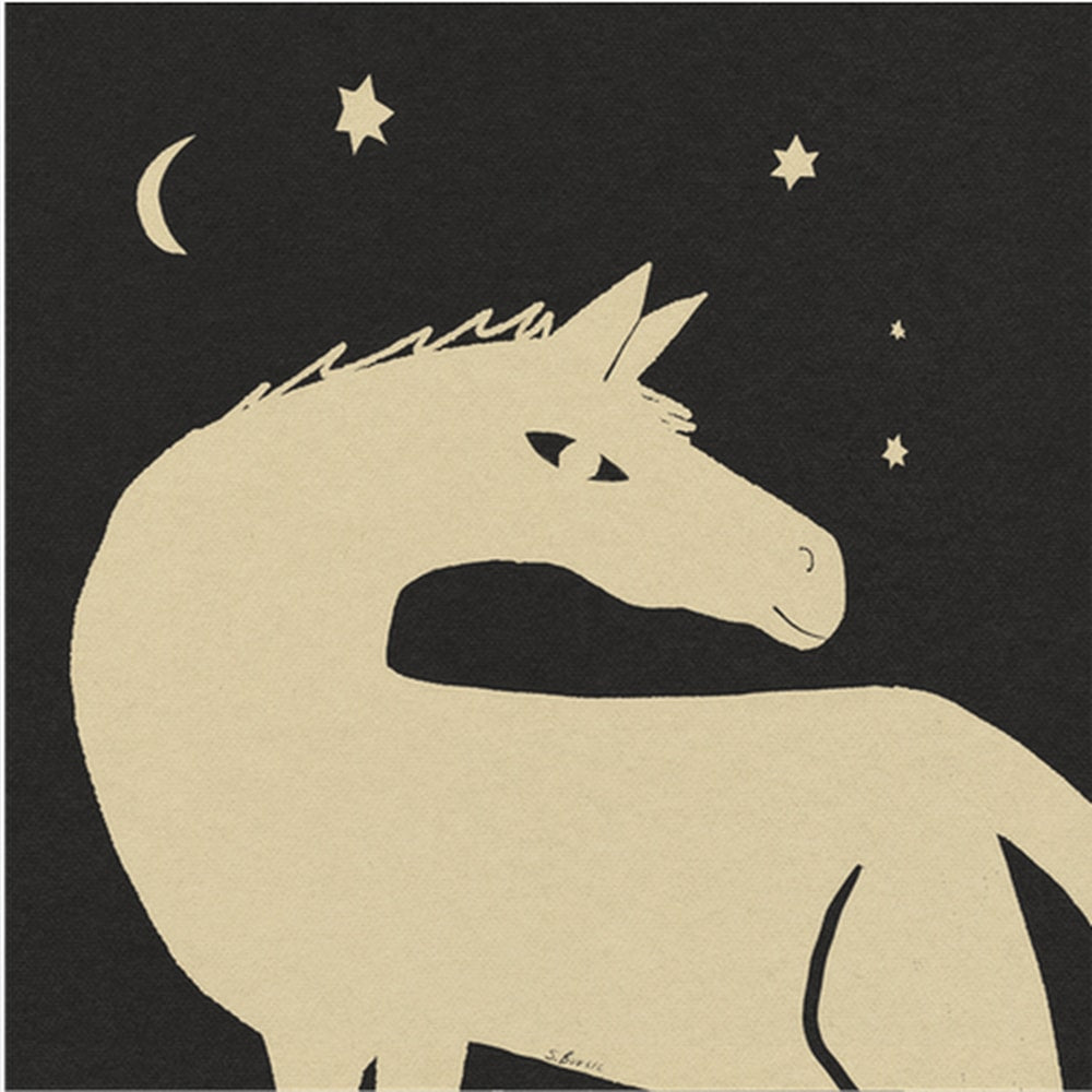 Whimsical Horse Under Stars