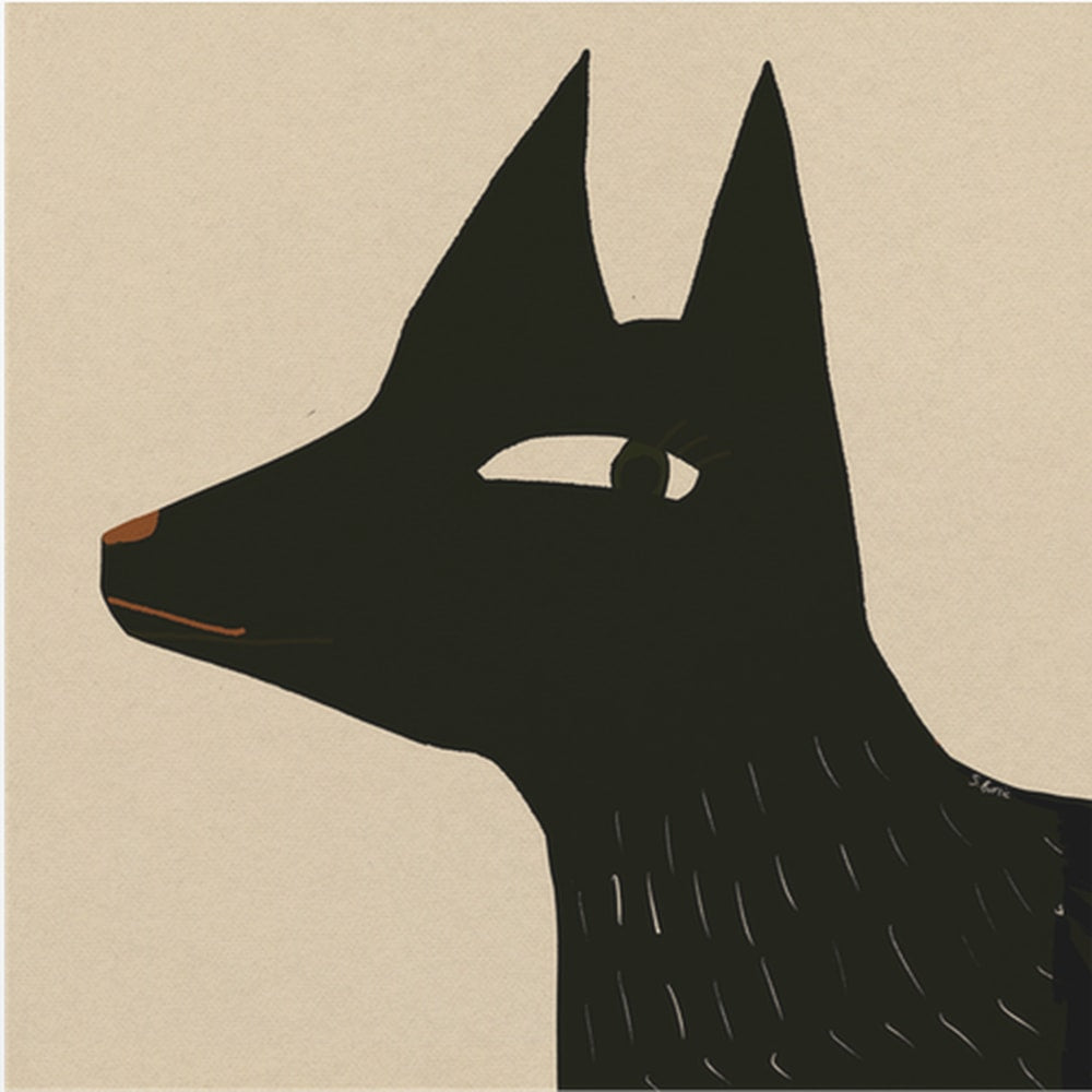 Minimalist Black Dog Profile