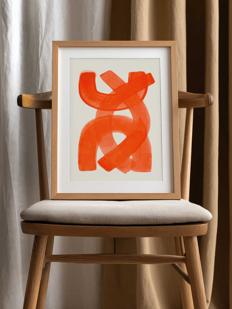 Orange Strokes poster