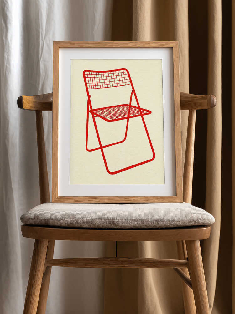 Ted Net Chair Red Poster