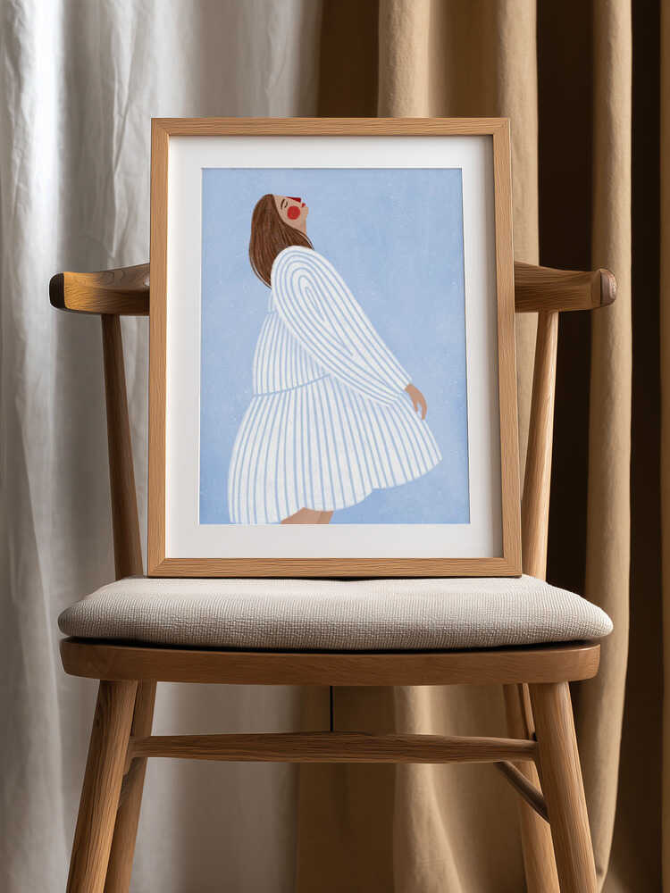 The Woman With the Blue Stripes