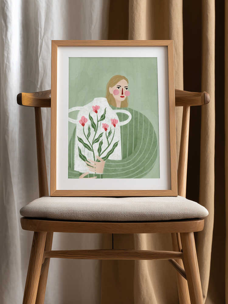 The Woman With Pink Vase