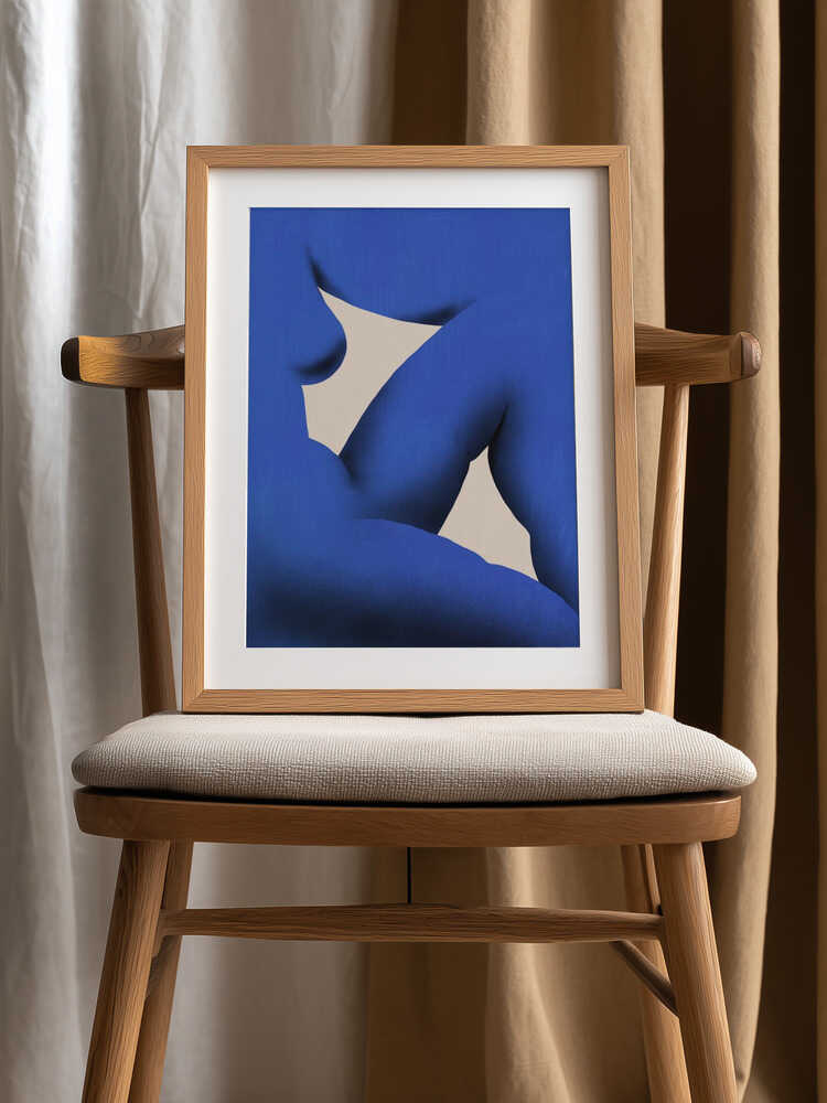 Serene Blue Figure