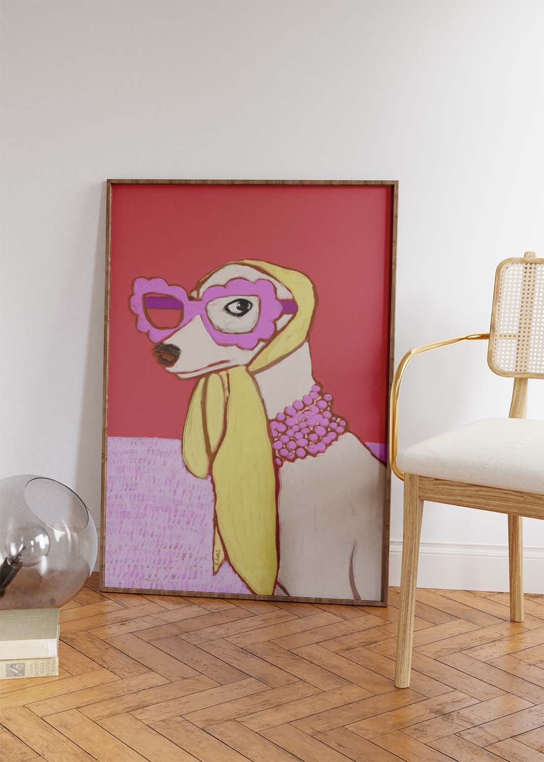Stylish Dog in Sunglasses Poster