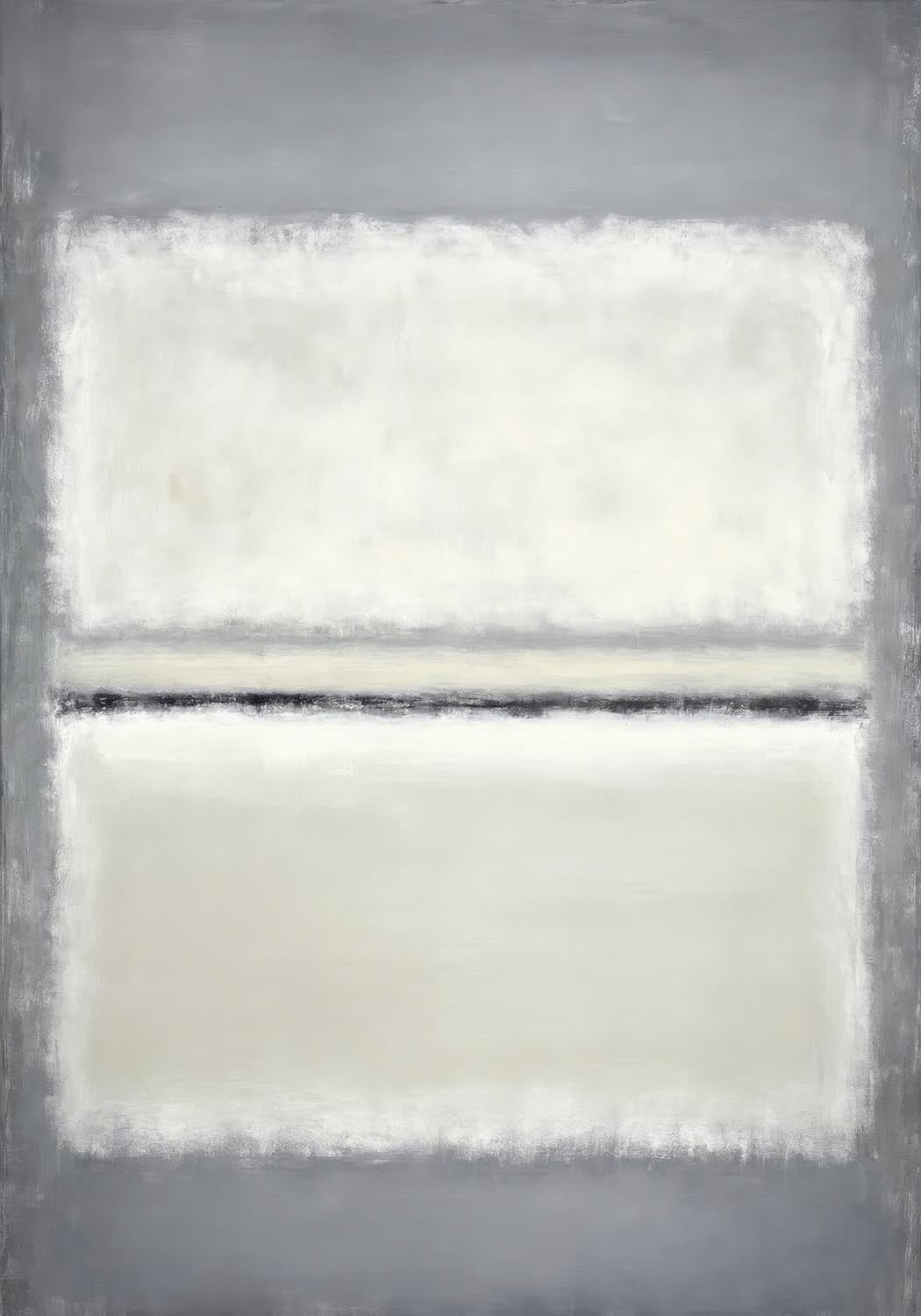 White and grey minimalist abstract poster