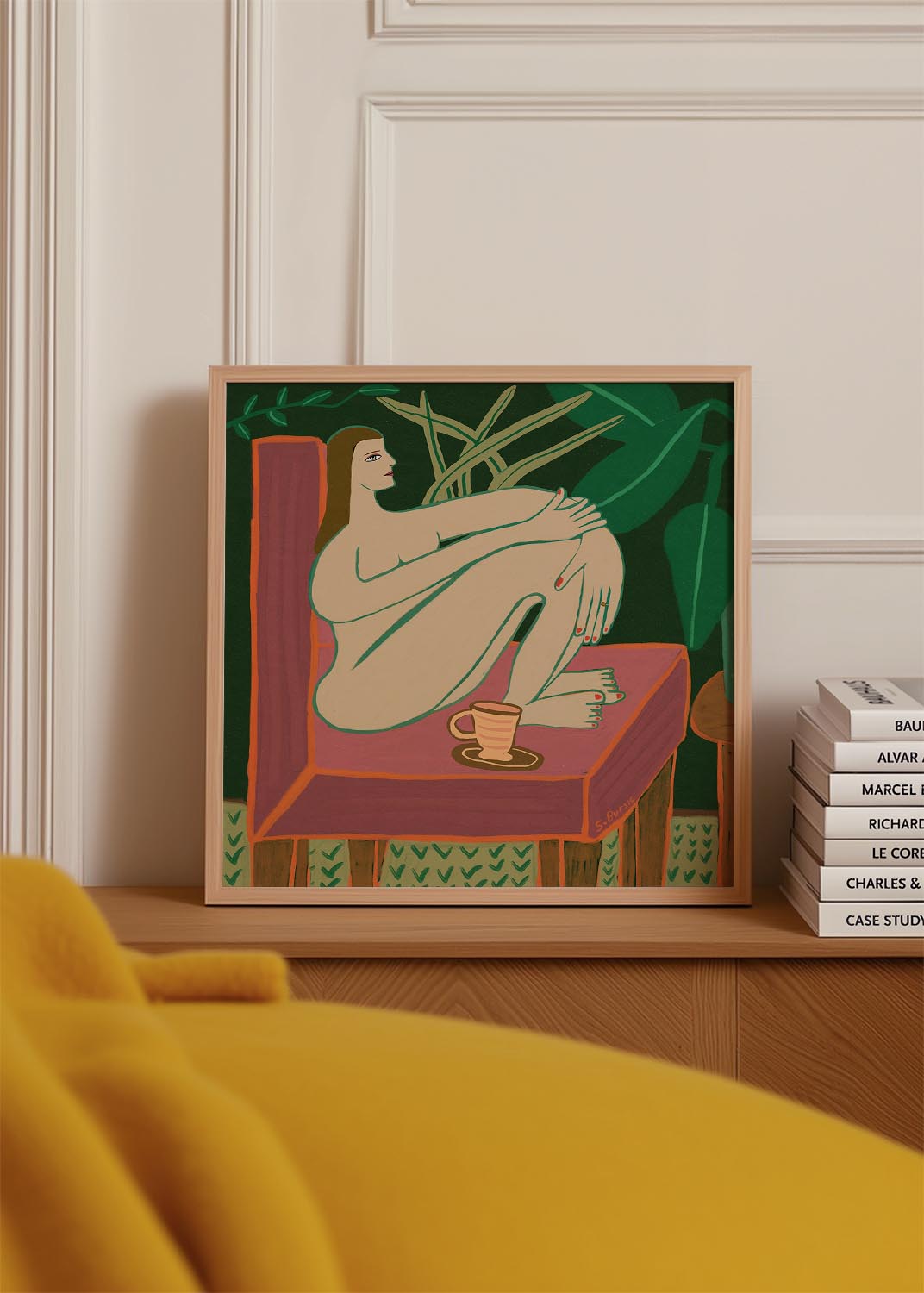 Relaxed Nude With Plants
