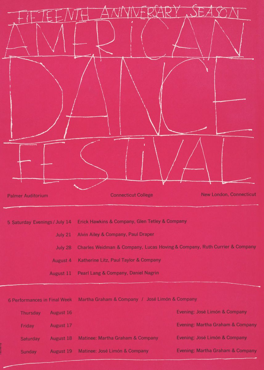 American dance festival vintage poster | exhibition print | art poster