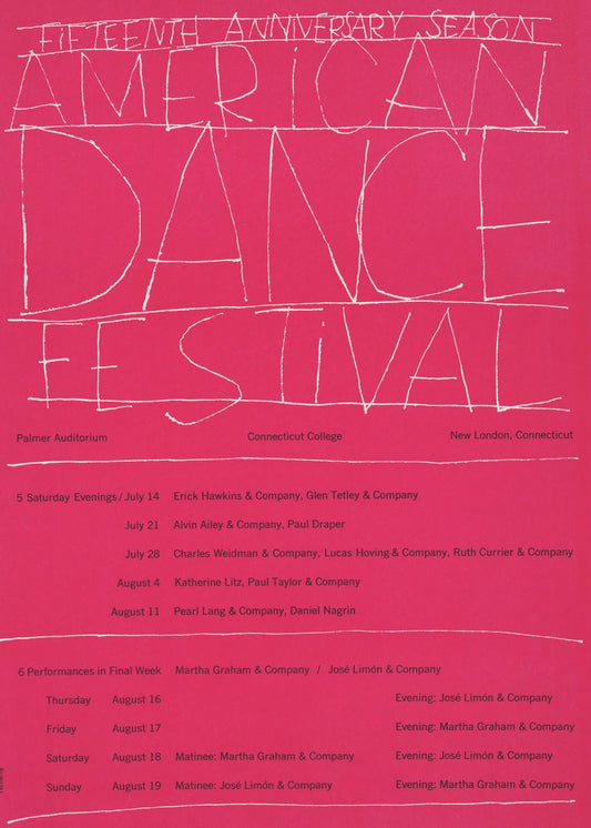 American dance festival vintage poster | exhibition print | art poster