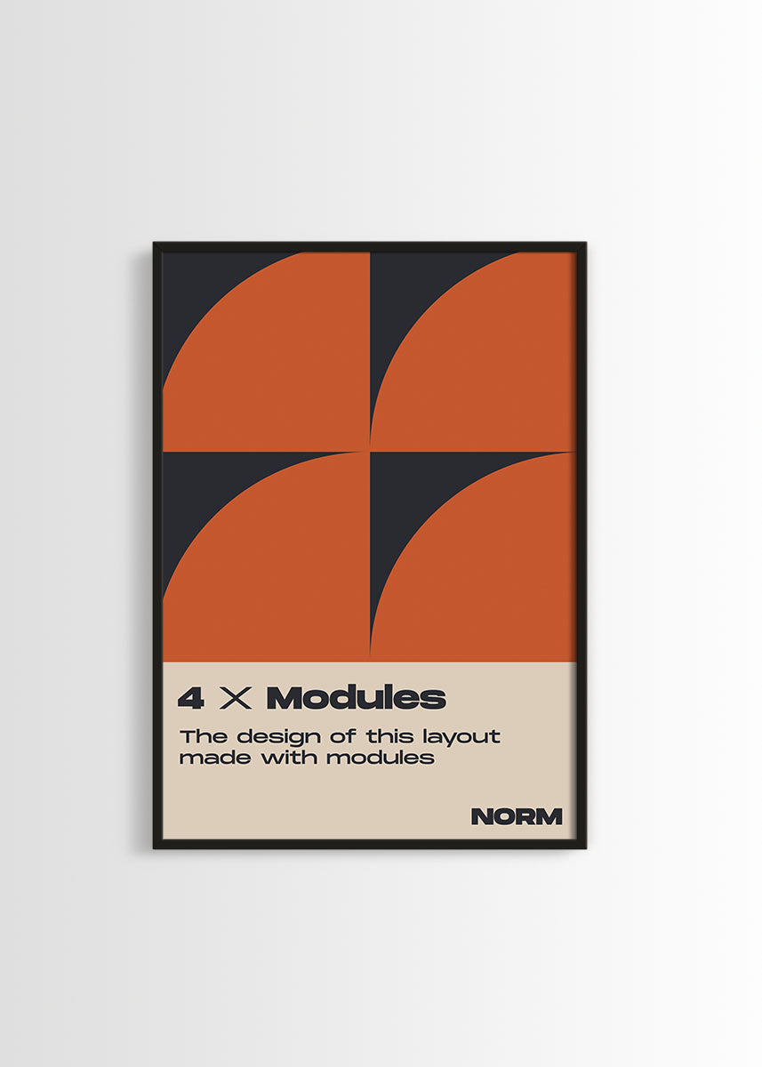 4x Modules Abstract Art Poster - NORM Collection – Poster Wall