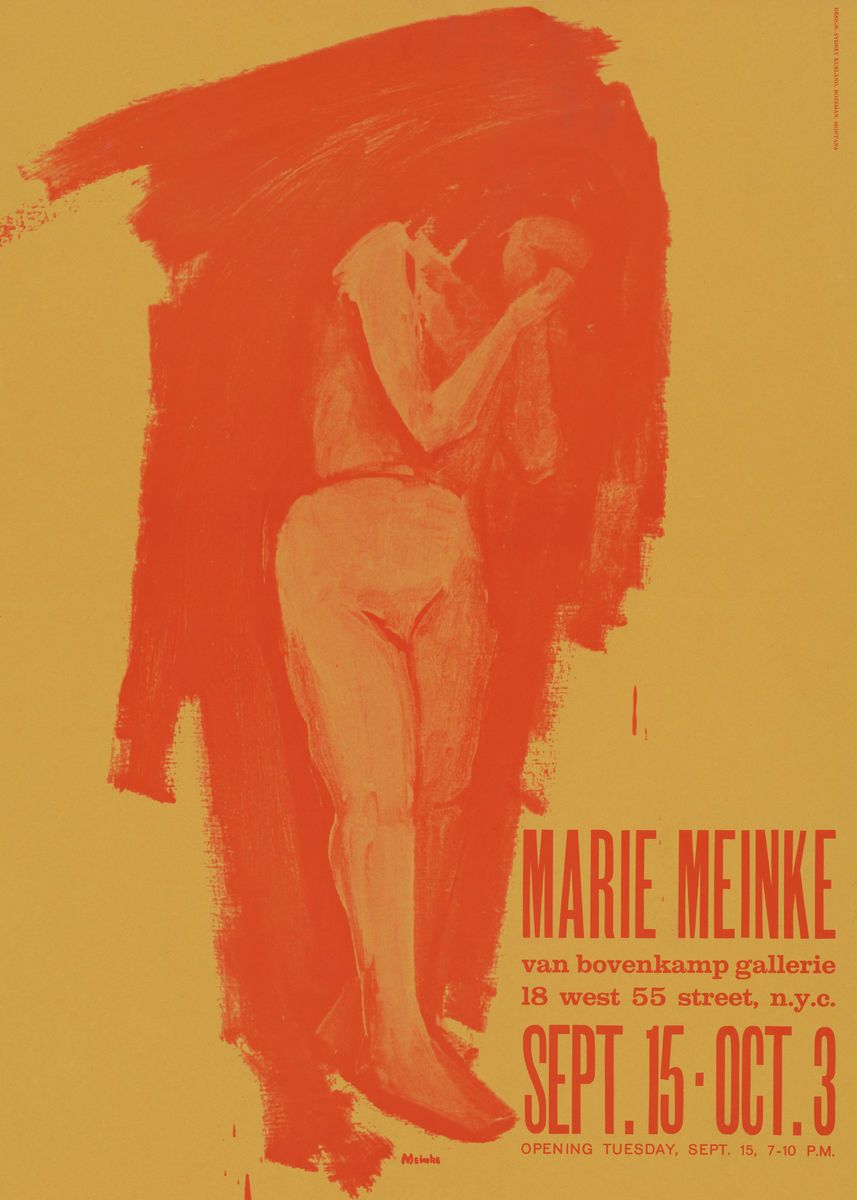 Meinke vintage exhibition poster | vintage print | art exhibition poster